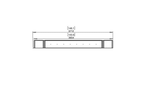 Ecosmart Fire Flex 140RC.BX2 Right Corner Fireplace Insert - Black Finish / Black Burner - ESF.FX.140RC.BX2.B